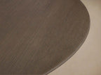 Saint Germain Round Wood Dining Table with Solid Oak & Oak Veneers Wood Dauphine Base
