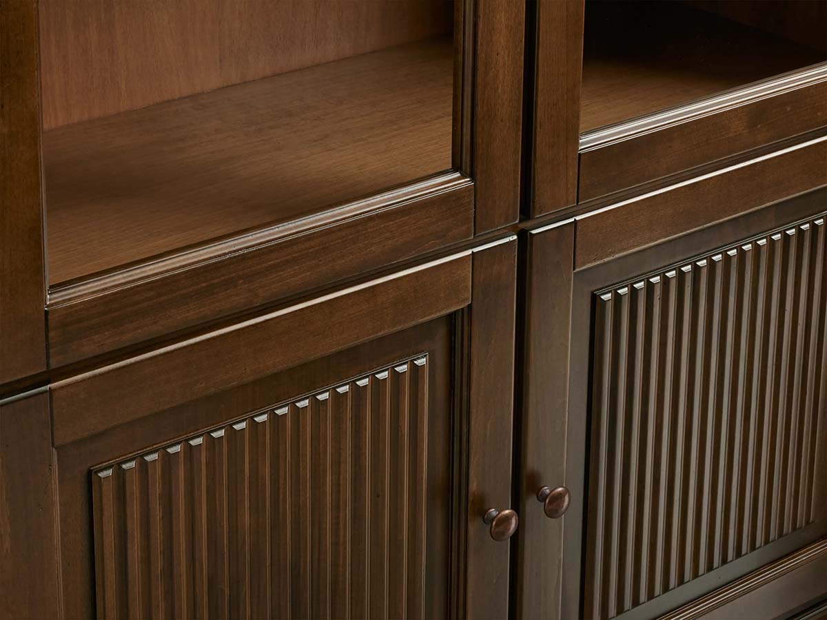 Giotto Glass Doors Tall Display Cabinet Wood Antique Dining Sideboard Antique Bookcase