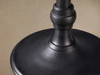 Recycled French Metal Bistro Dining Table with Cast Iron Wade Base Black and Gold Small Dining Table