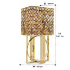 Luxury Geometric Bar Cabinet with Pixel-Inspired Design & Hidden Storage