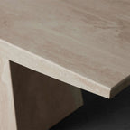Ilaria Rectangle Natural Travertine Stone Dining Table
