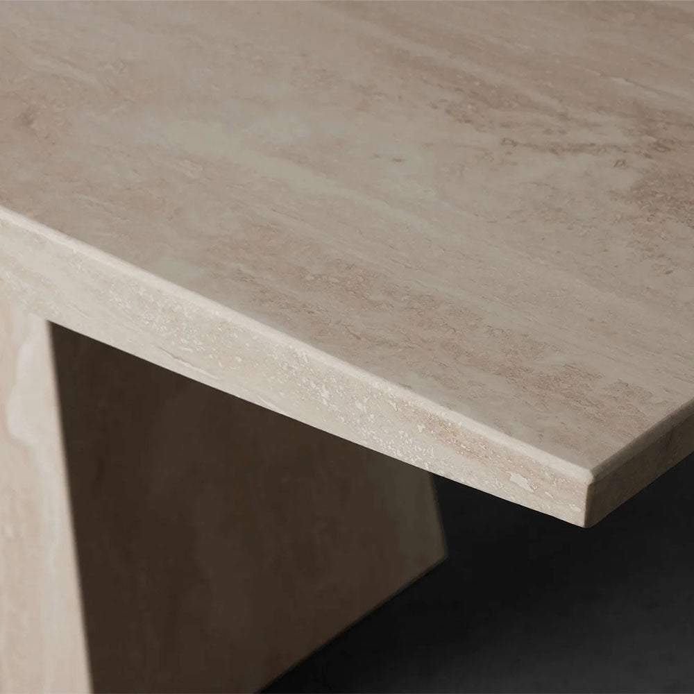 Ilaria Rectangle Natural Travertine Stone Dining Table