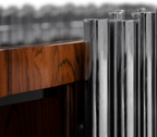 Luxury Brass Sideboard Cabinet with Sculptural Doors & Hidden Storage