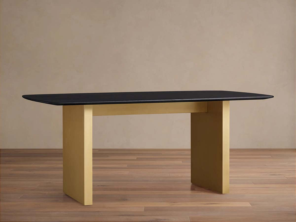 Saint Germain Rectangle Wood Dining Table with Solid Oak Top Wood Clement Base