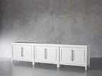 Rowan Modular Media Console with Wood Doors Entrance Cabinet TV Stand Modern Sideboard Television Storage Unit