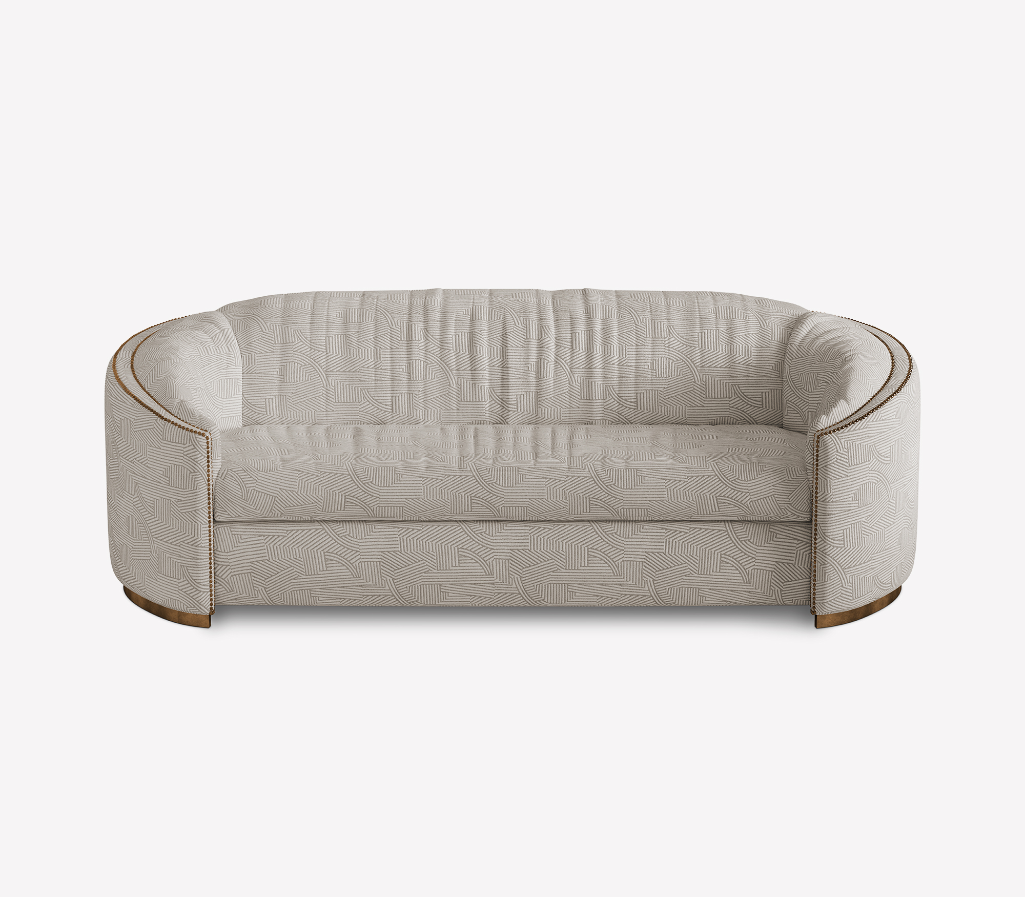 Luxury Curved Velvet Sofa with Gold Accents & Modern Designer Style