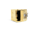 Luxury Portable Jewelry Safe with Secret Dial Lock & Gold-Plated Brass Gear Design