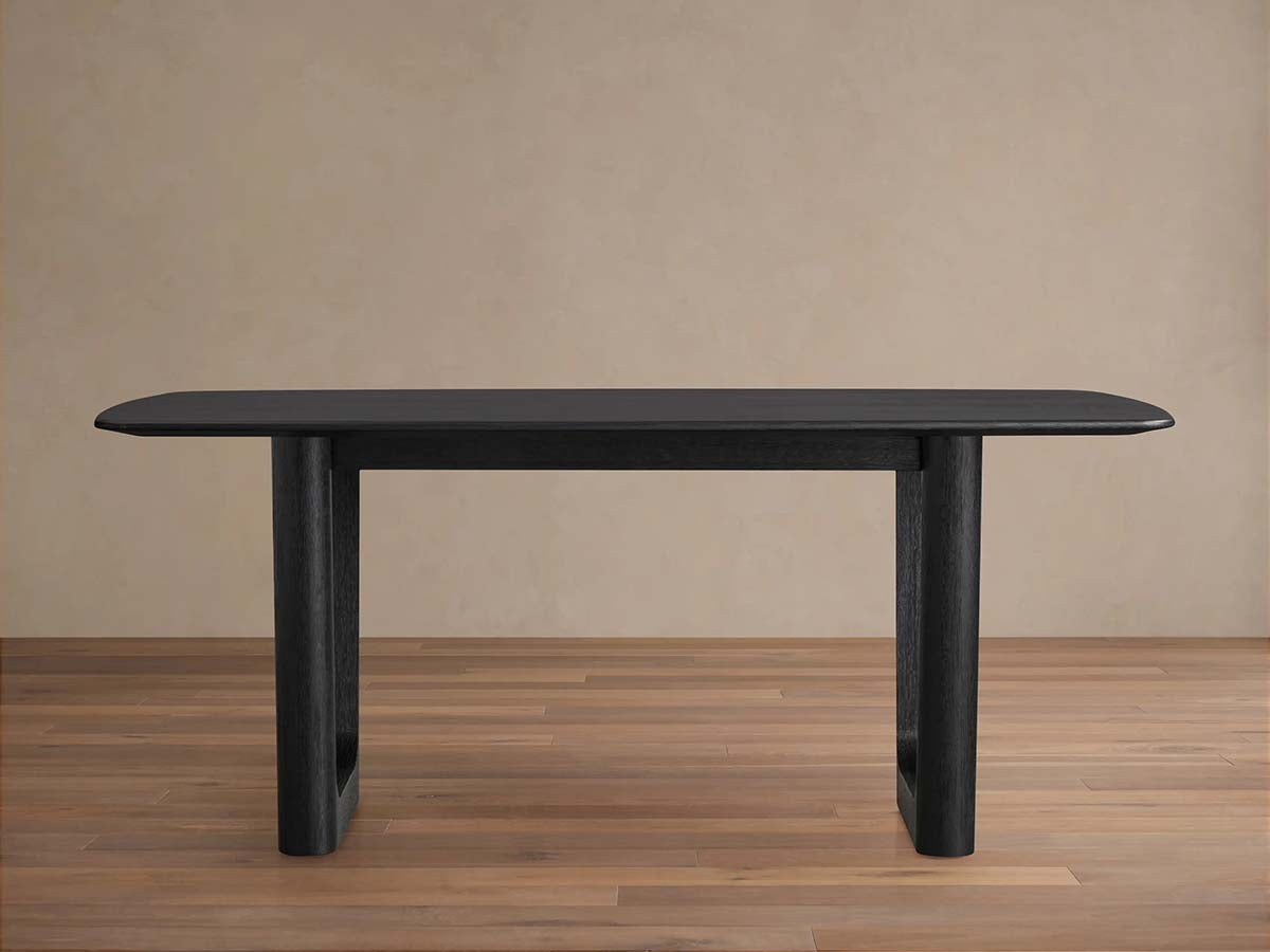 Saint Germain Wood Rectangle Dining Table with Solid Oak Top Rennes Base