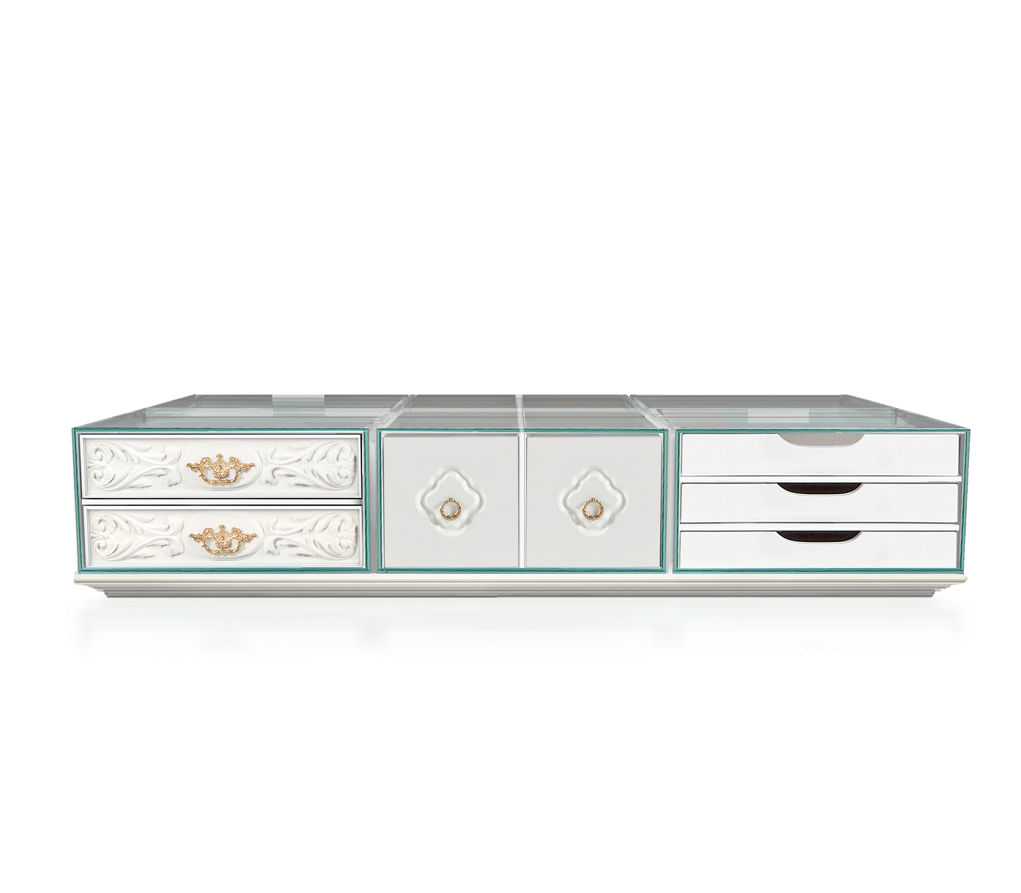 Luxury Modular Coffee Table with Geometric Design, Hidden Storage & Modern Style