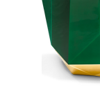 Luxury Emerald Green Sideboard Cabinet with Diamond-Inspired Faceted Design