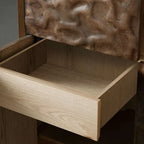 Armoire haute Condesa Wood Living, meuble de rangement de luxe pour salle à manger, buffet/bibliothèque