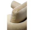 Luxury Sculptural Armchair with Polished Hammered Brass Legs & Curved Upholstery Design