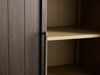 Hattie Oak Living Room Tall Display Cabinet Wood Office Bookcase Dining Sideboard