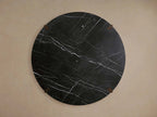 Pyet Round Dining Table with Floating Marble Stone Top & Solid Oak Wood Base