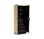 Luxury Watch Winder Safe with Gold-Plated Brass Design & Custom Jewelry Storage System