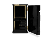 Luxury Collectible Vault Safe with Gold-Plated Finish & Secret Dial Lock System