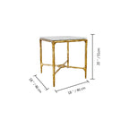 Thaddeus Mabrble Top Square Side Table 18" 22"