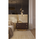 Angra Walnut Root Organic Gold Base Luxury Nightstand