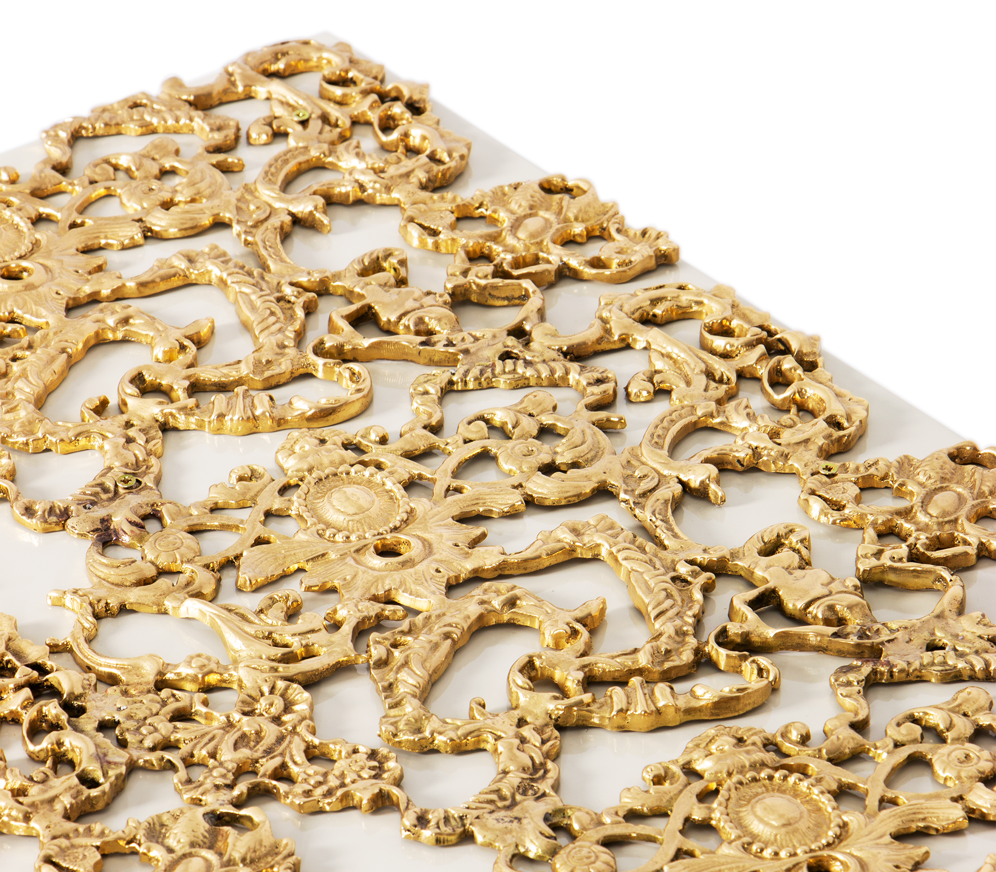 Crochet Baroque Gold Filigree Luxury Nightstand