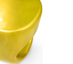 Erosion Gloss Sculptural Fiberglass Accent Stool