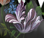 Floral Hand Oil Painted Limited Edition Decorative Stool