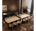 Kerr Tiered Velvet Polished Brass Dining Chair