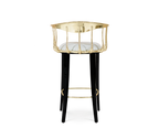 Nº 11 Surrealist Polished Brass Bar Stool