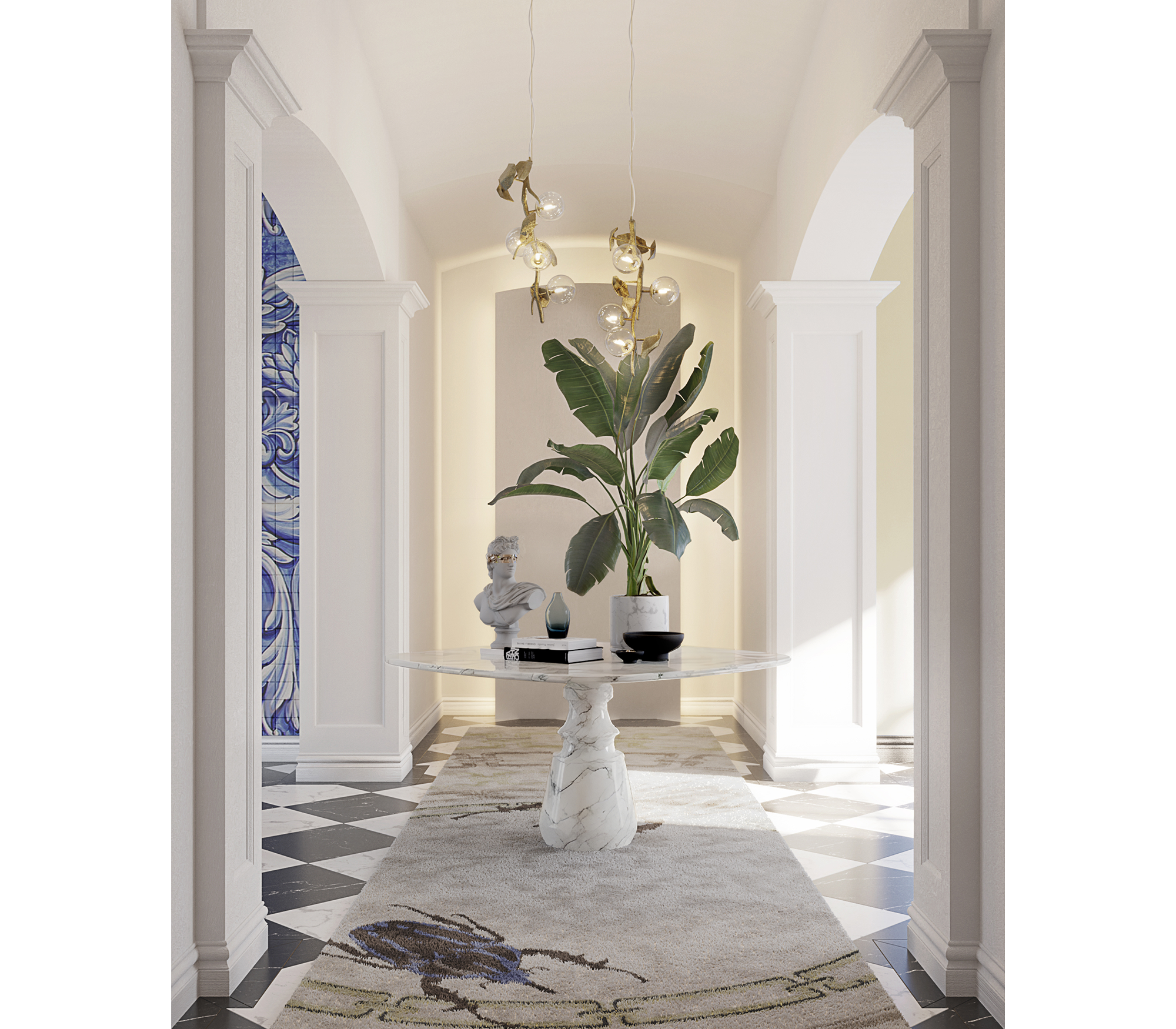 Pietra Square Marble Dining Table