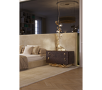 Angra Walnut Root Organic Gold Base Luxury Nightstand