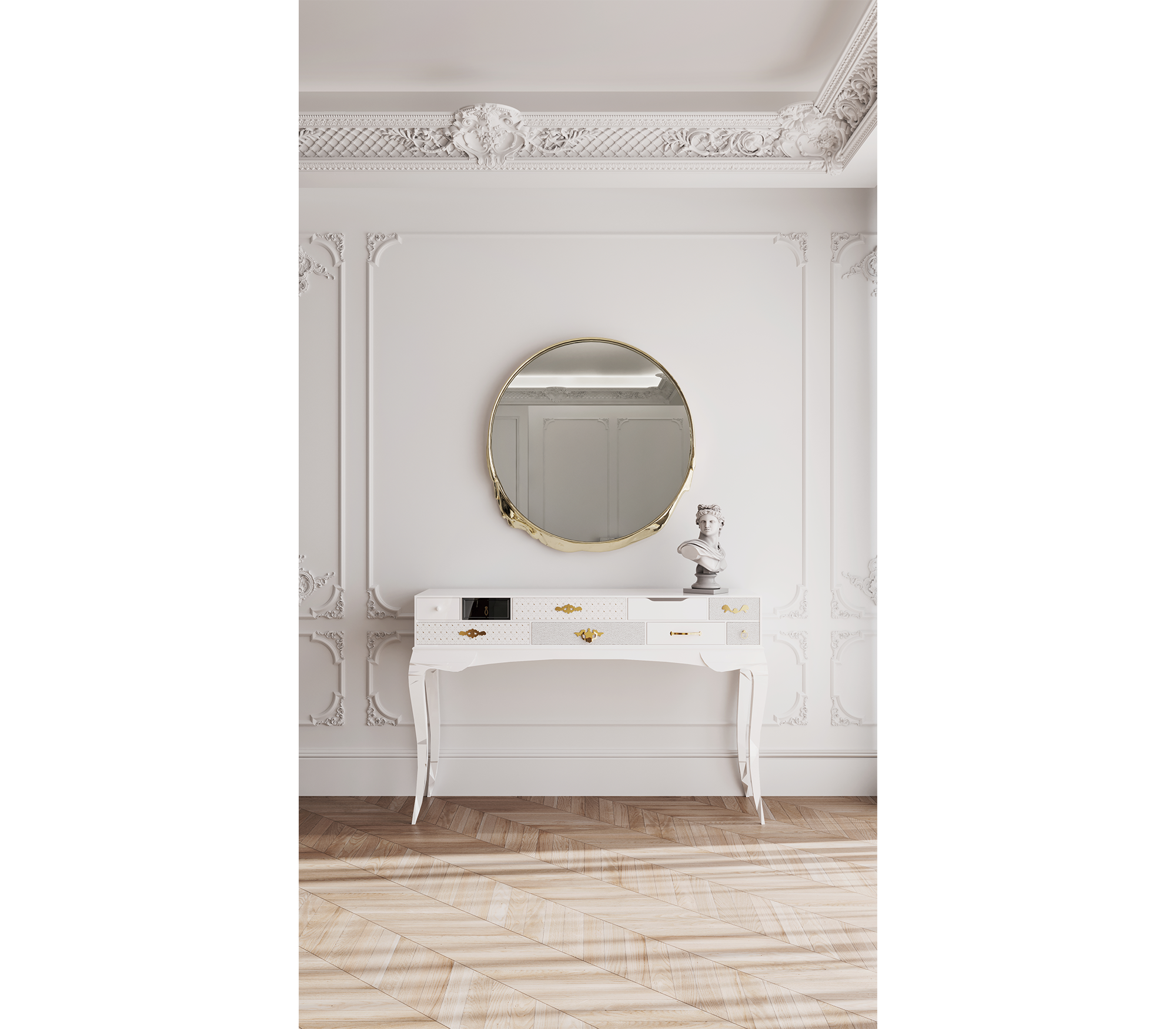 York Consoles with Classic High Gloss Entryways Cabinet Table