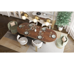 Kerr Tiered Velvet Polished Brass Dining Chair