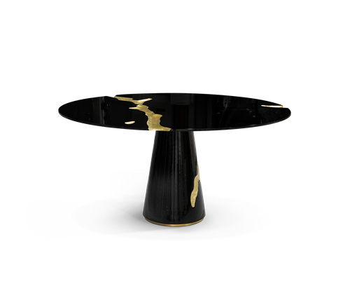 Lapiaz Black Lacquer Dining Table