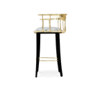 Nº 11 Surrealist Polished Brass Bar Stool