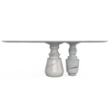 Pietra Oval Classic Estremoz Marble Dining Table