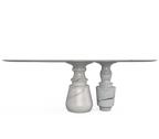Pietra Oval Classic Estremoz Marble Dining Table
