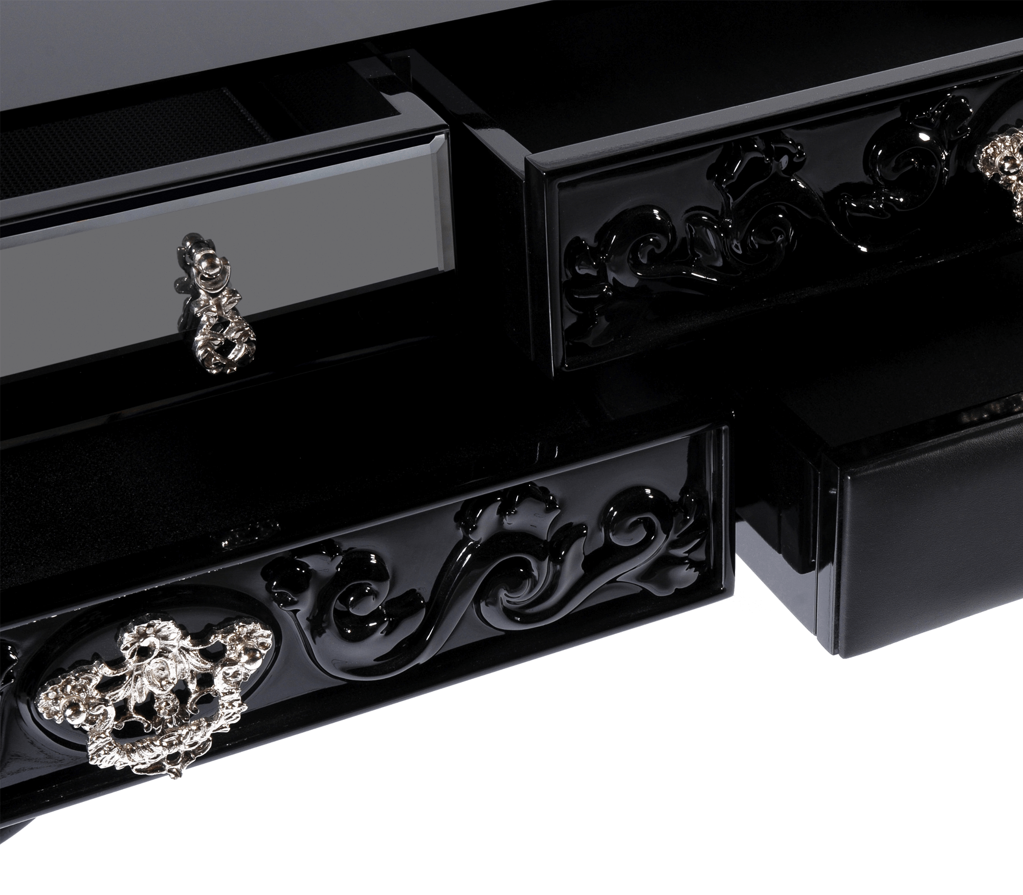 York Consoles with Classic High Gloss Entryways Cabinet Table
