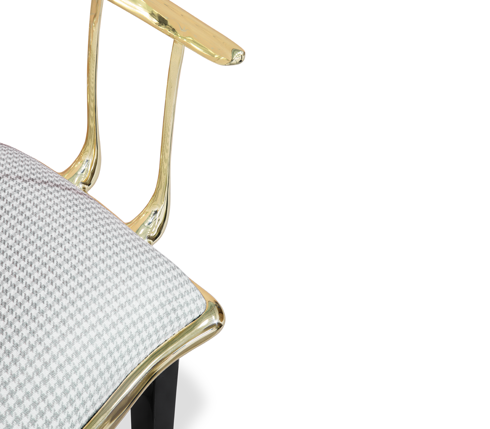 Nº 11 Surrealist Polished Brass Bar Stool