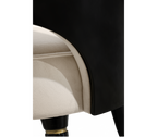 Collins with Armrest II Velvet Luxury Lacquered Dining Chair
