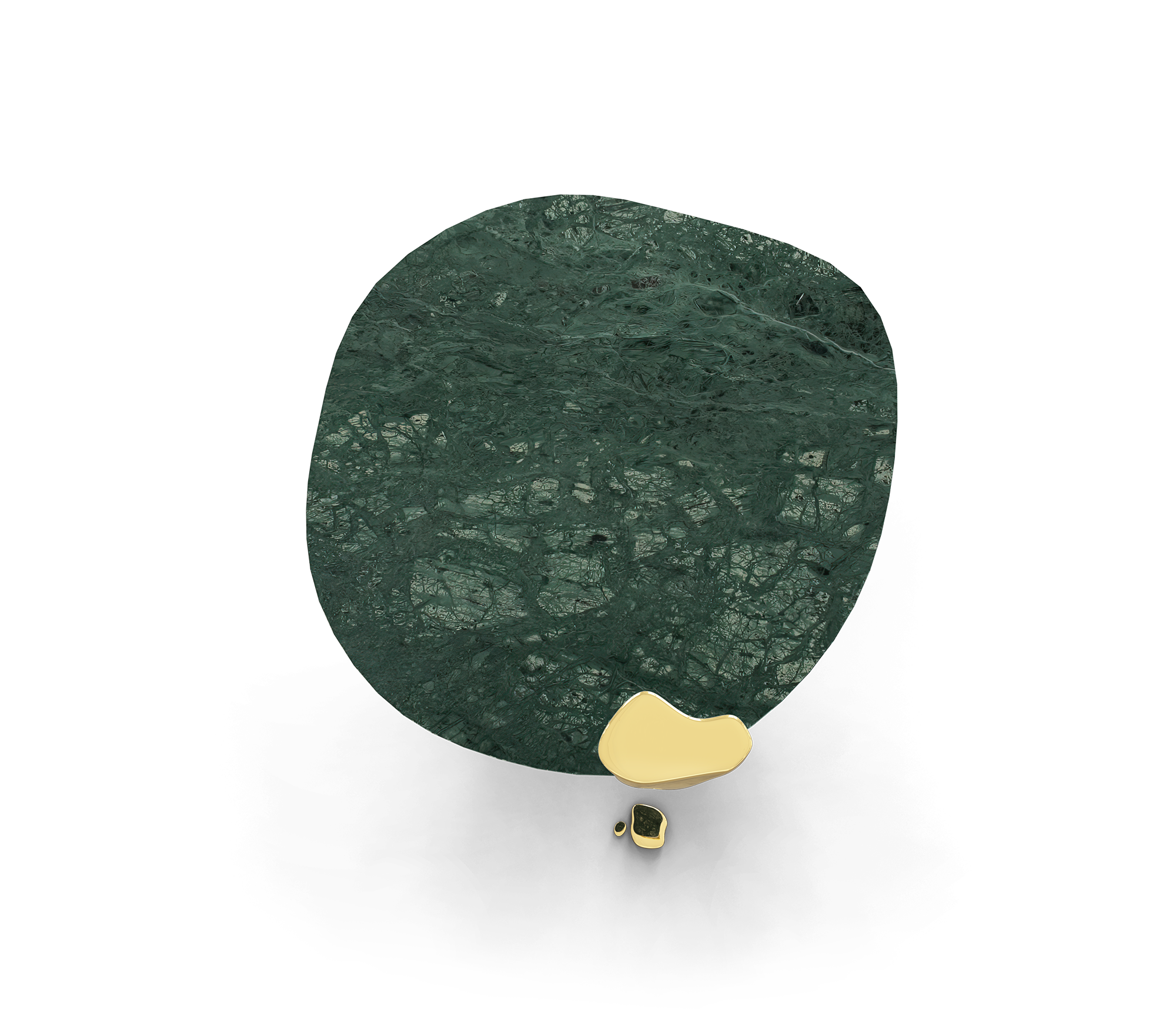 Diamond Marble & Brass Round Dining Table