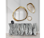 Monochrome Consoles Fluid Sculptural Resin Entryways Cabinet Table