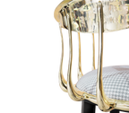 Nº 11 Surrealist Polished Brass Bar Stool
