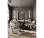 Pietra Oval Classic Estremoz Marble Dining Table