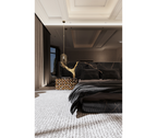 Pixel Geometric Mixed Metal Mirrored Luxury Nightstand