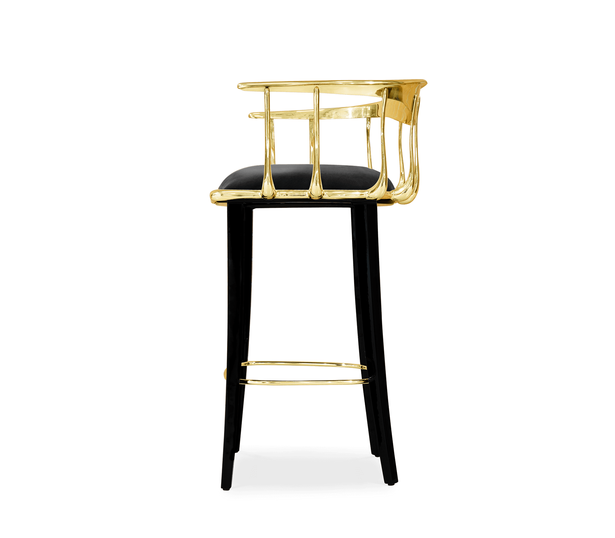Nº 11 Surrealist Polished Brass Bar Stool
