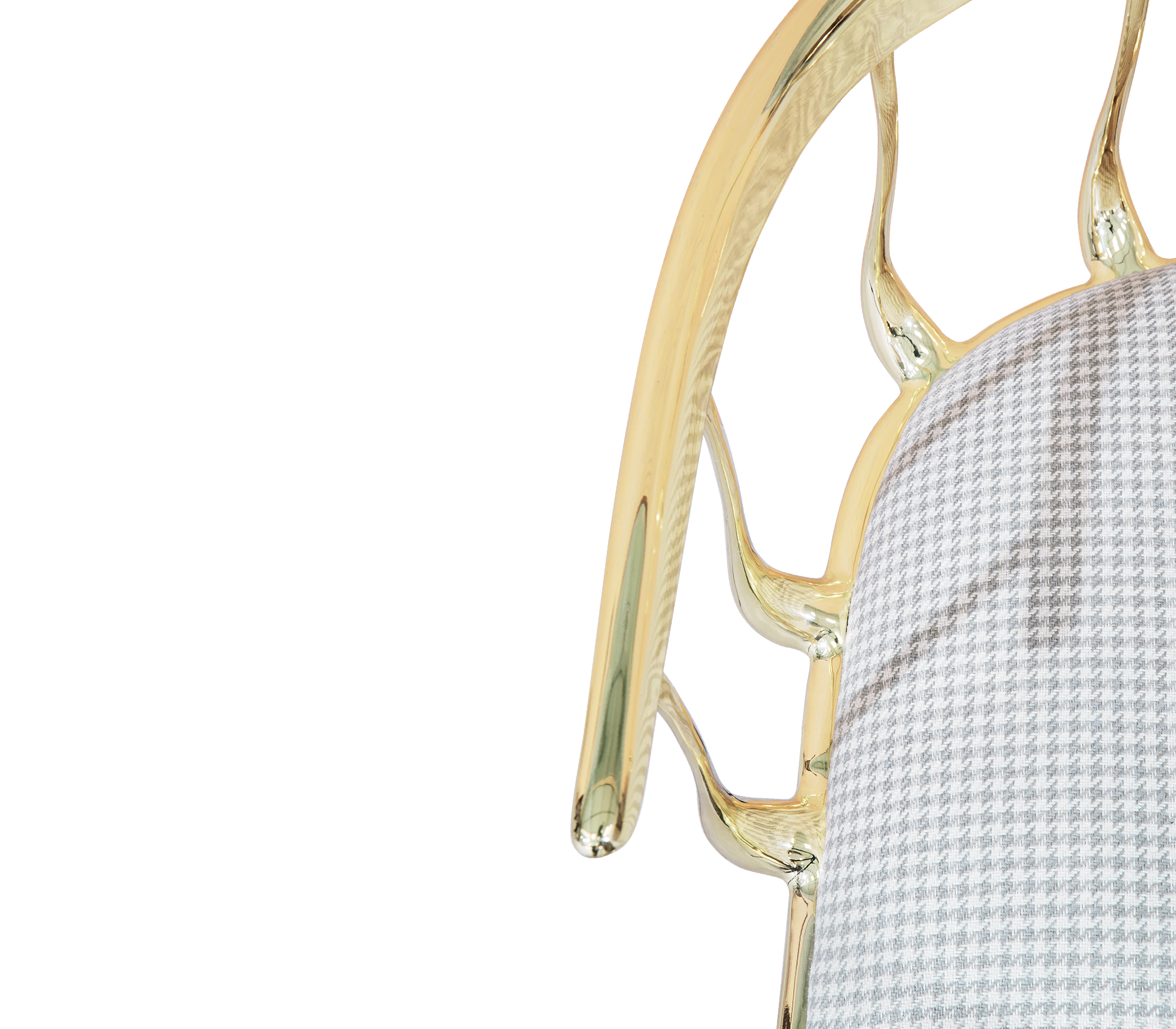 Nº 11 Surrealist Polished Brass Bar Stool