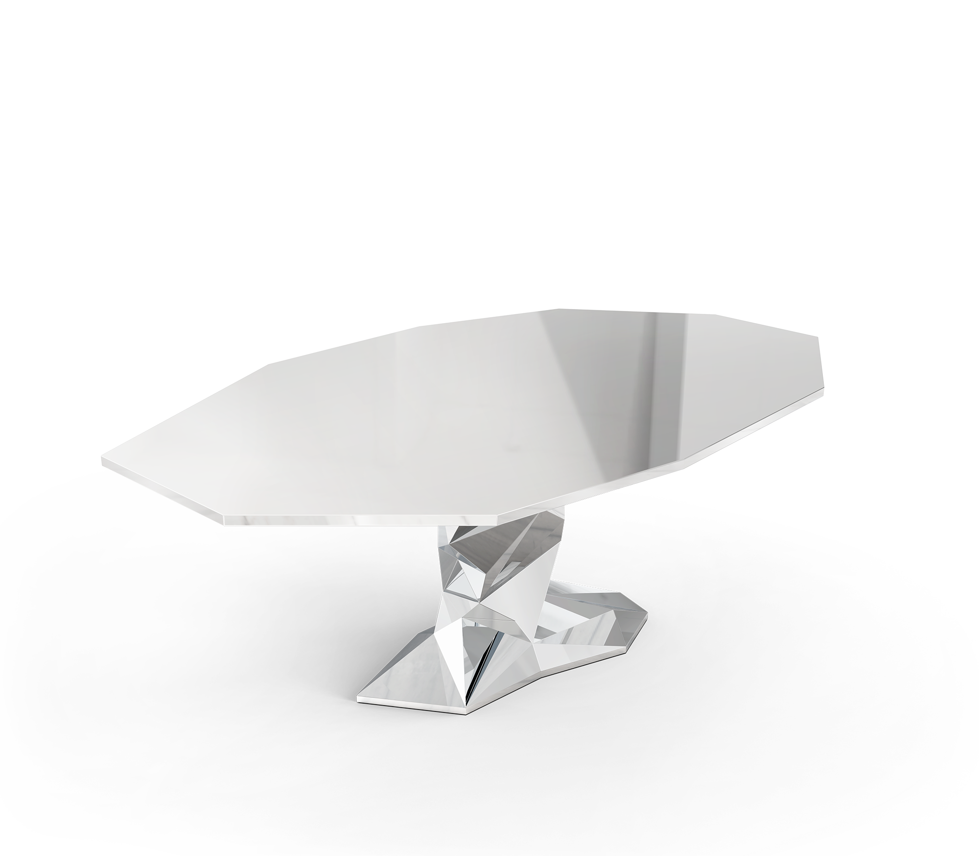 Bonsai Dining Table with Minimalism & Personalized Faceted Dining Table