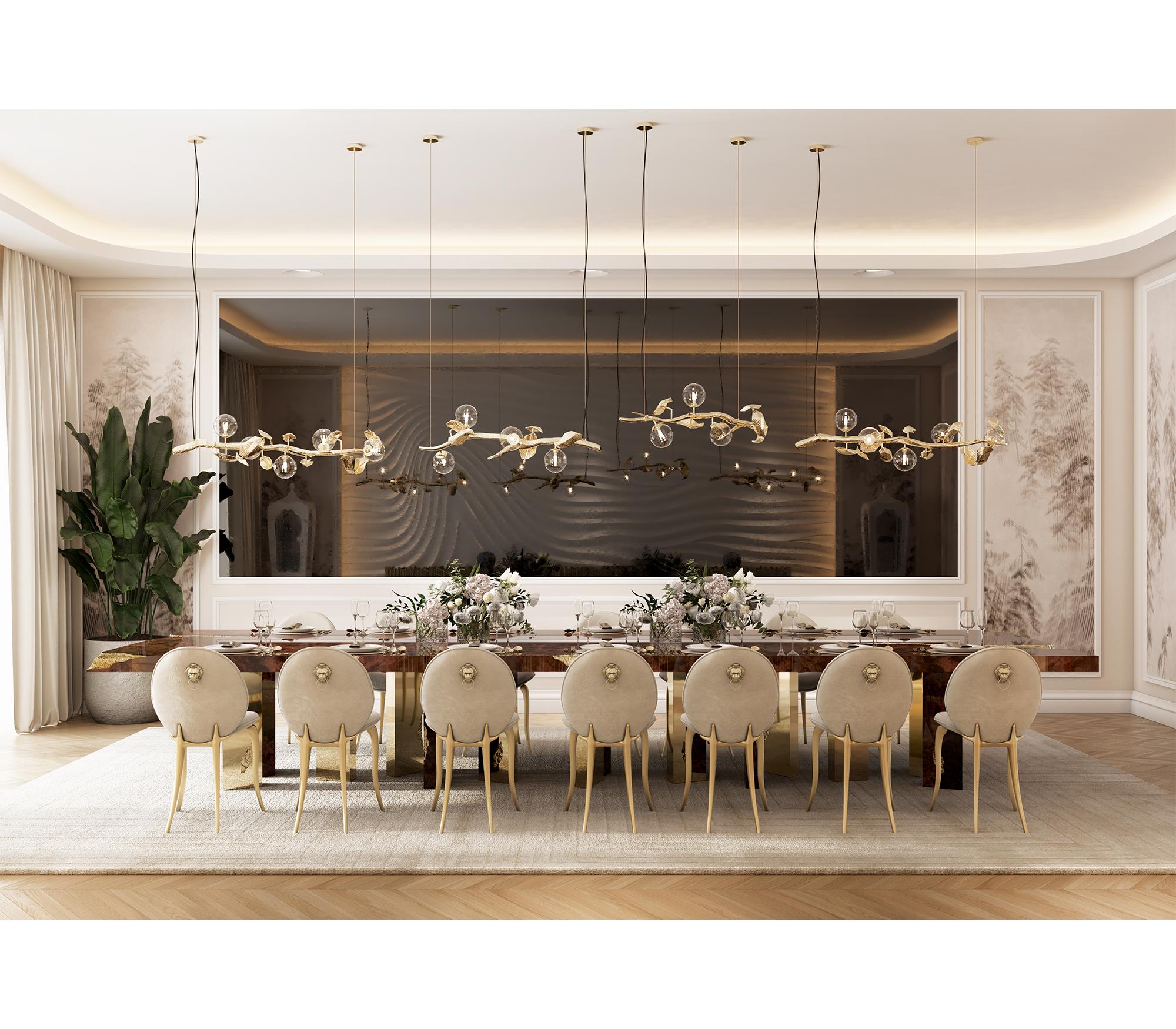 Empire Poplar Root Dining Table