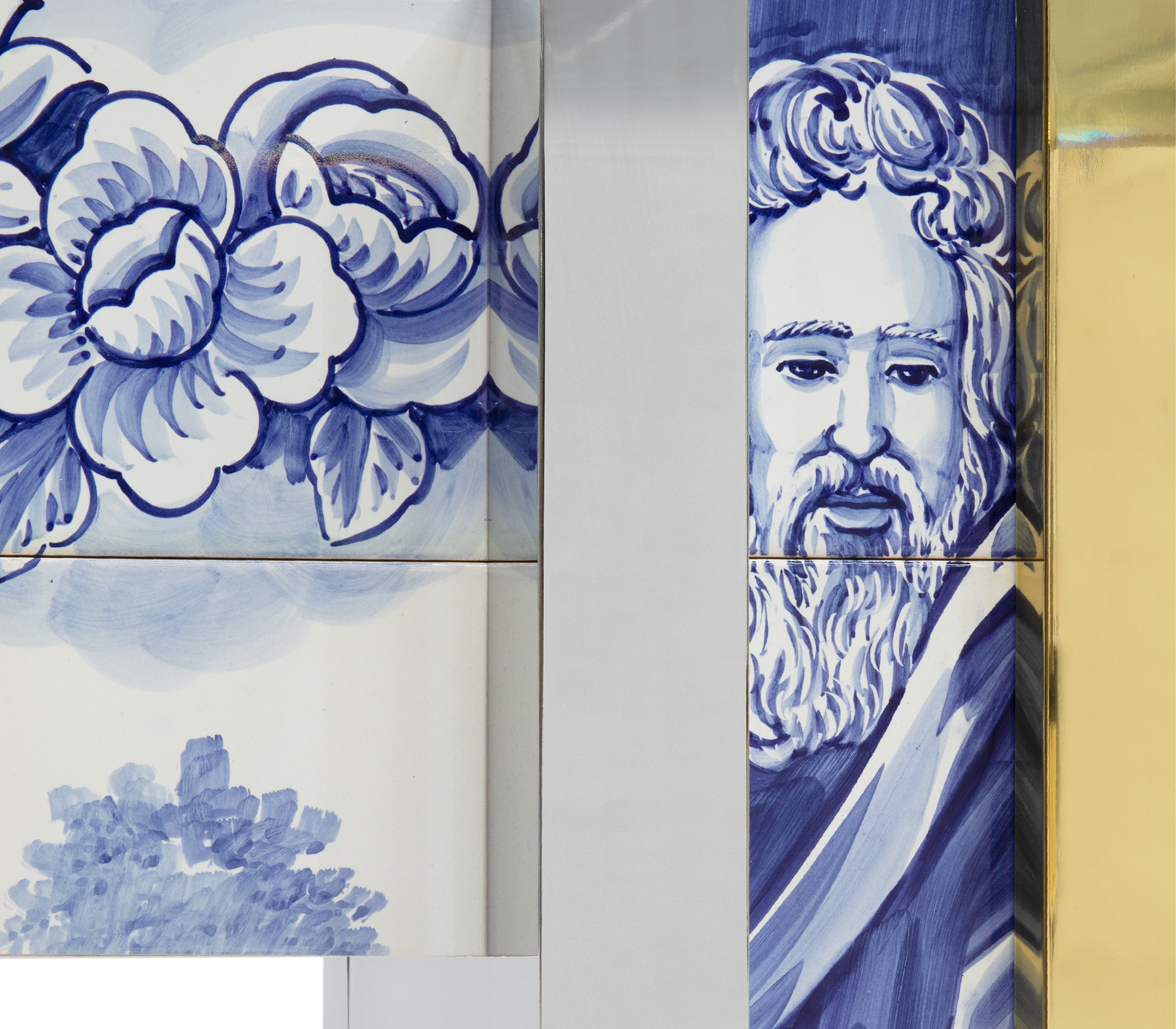Heritage Dining Table with Azulejo-Inspired