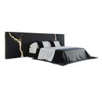 Lapiaz Kintsugi Velvet Polished Gold Luxury Headboard