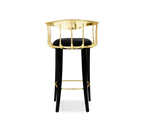 Nº 11 Surrealist Polished Brass Bar Stool